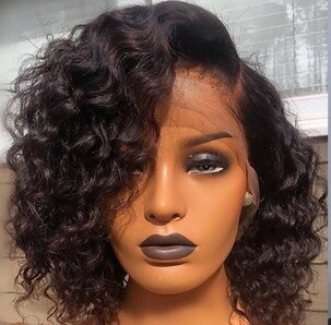 12&quot;Deep wave 7x4 frontal wig