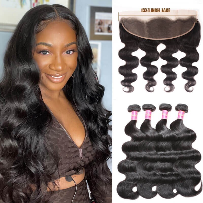 Ijoy 18&quot; Lace frontal Body wave wig