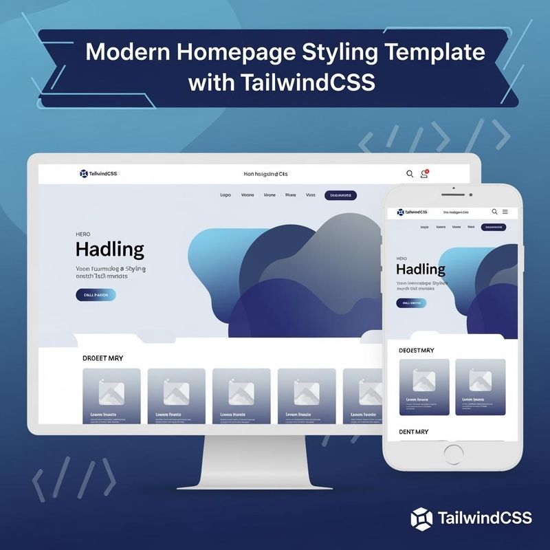 Modern Homepage Styling Template with TailwindCSS