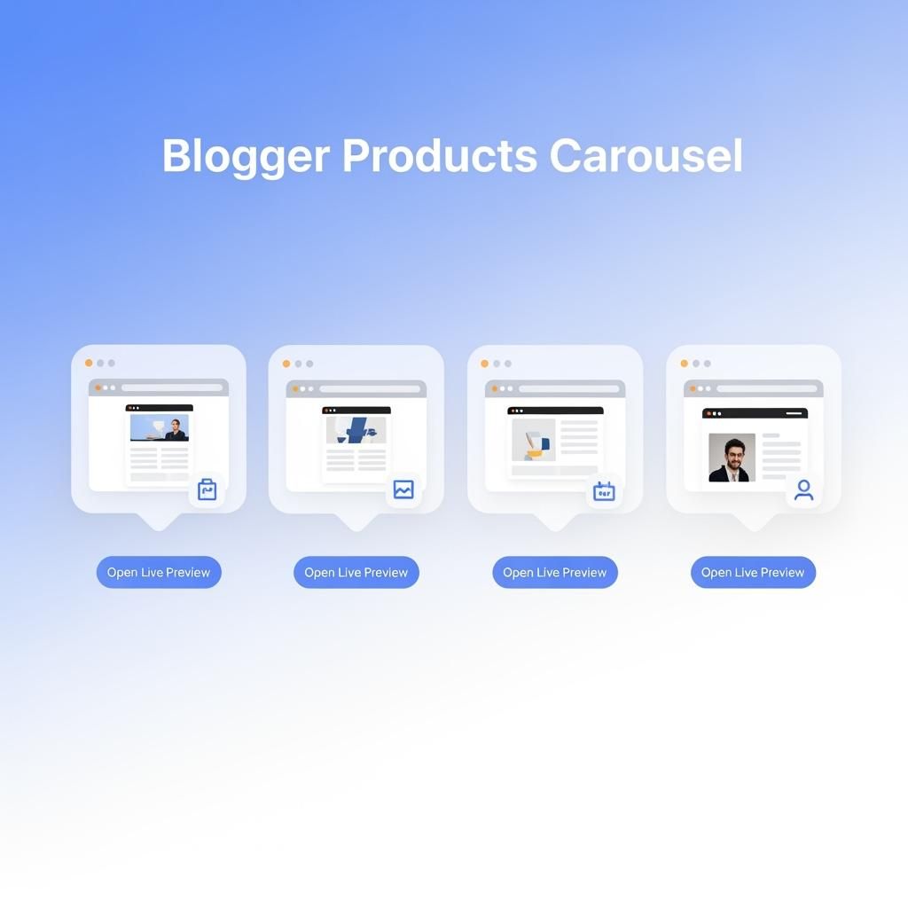Blogger Product Carousel with WhatsApp Floating Button