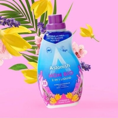 Astonish Non Bio 2in1 Laundry Liquid Lavender &amp; Ylang Ylang 840ml