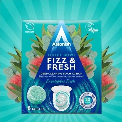 Astonish Toilet Bowl Cleaner Fizz &amp; Fresh Eucalyptus 8&#39;s
