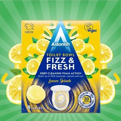 Astonish Toilet Bowl Cleaner Fizz &amp; Fresh Lemon Splash 8&#39;s