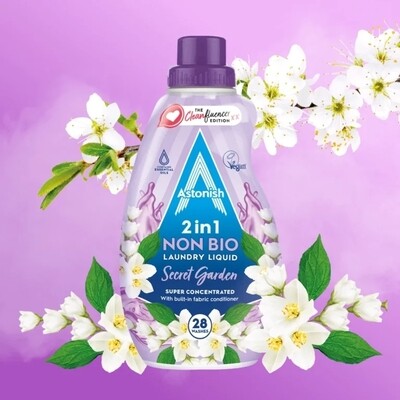 Astonish Non Bio 2in1 Laundry Liquid Secret Garden 840ml