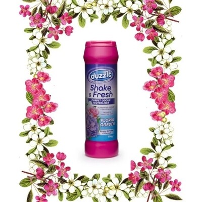 Duzzit Shake &amp; Fresh Carpet Odour Neutraliser Floral 500g