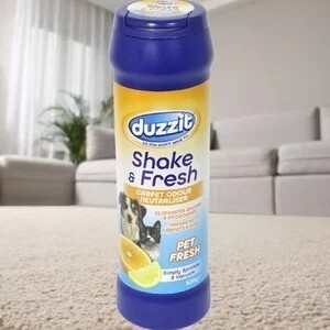 Duzzit Shake &amp; Fresh Carpet Odour Neutraliser Pet Fresh 500g