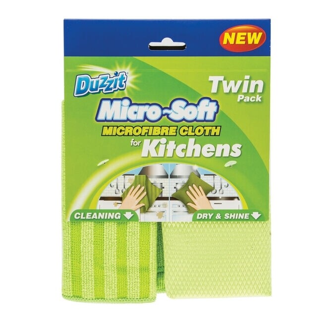 Duzzit Microfibre Kitchen Cloths 2pk