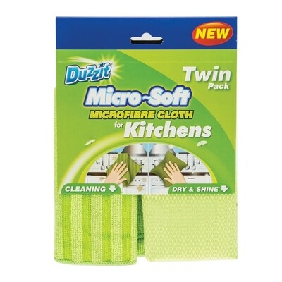Duzzit Microfibre Kitchen Cloths 2pk