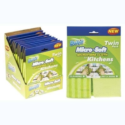 Duzzit Microfibre Kitchen Cloths 2pk