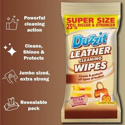 Duzzit Leather Cleaning Wipes 50&#39;s