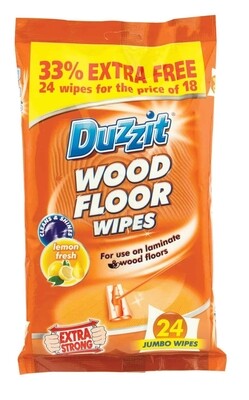 Duzzit Wooden Floor Wipes 24&#39;s