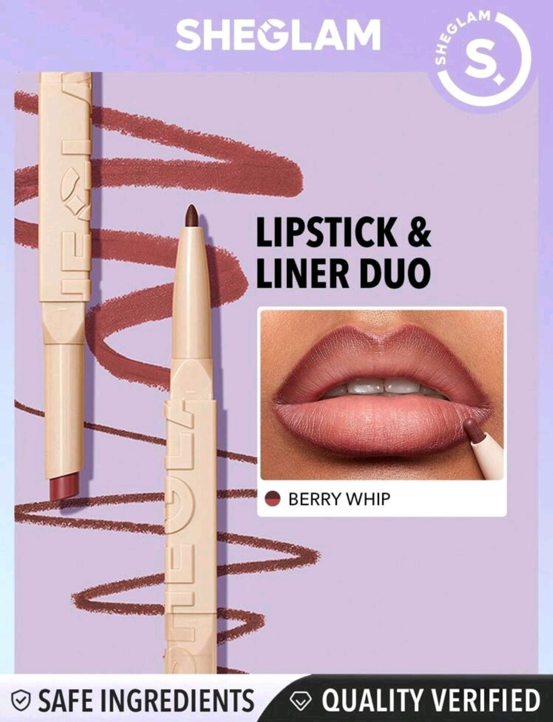Sheglam Glam 101 Lipstick &amp; Lipliner Duo