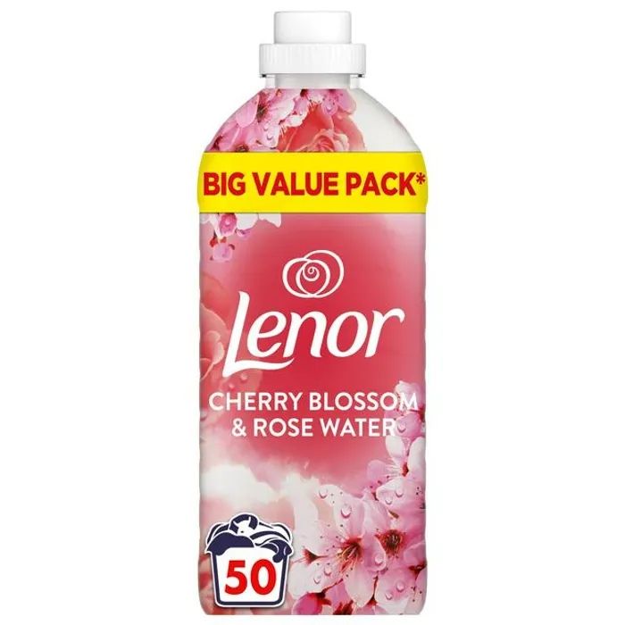 Lenor Fabric Conditioner Cherry Blossom &amp; Rose 50 Washes 1.65lt
