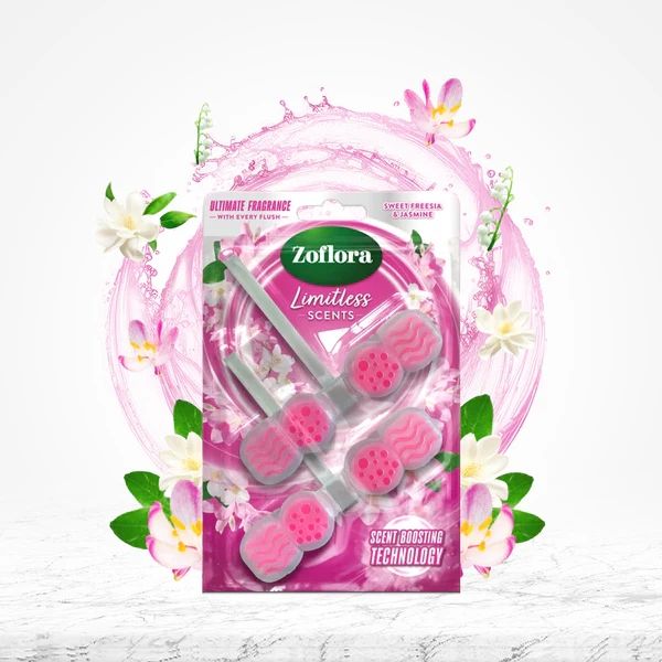 Zoflora Limitless Scents Rim Block Sweet Freesia &amp; Jasmine