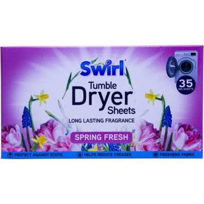 Swirl Dryer Sheets Spring Fresh 35&#39;s