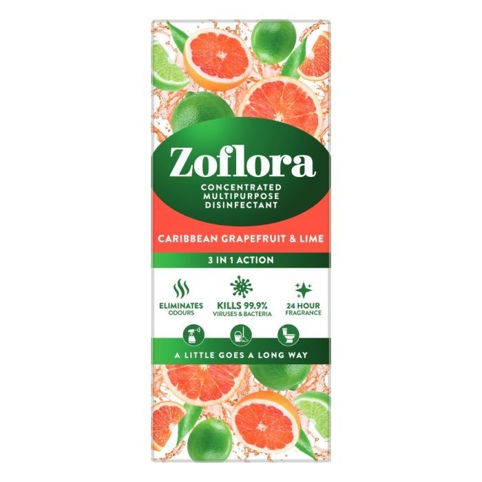 Zoflora Disinfectant Concentrate Caribbean Grapefruit &amp; Lime 500ml
