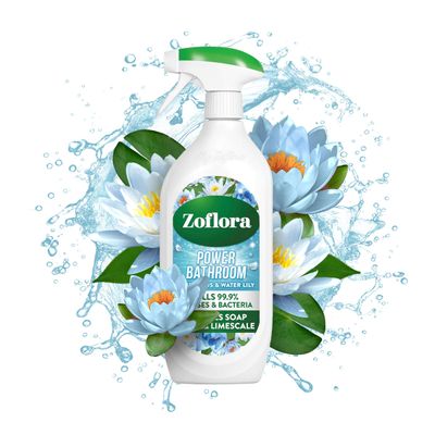 Zoflora Disinfectant Bathroom Cleaner Blue Lotus &amp; Water Lily 800ml