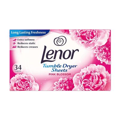 Lenor Tumble Dryer Sheets Pink Blossom 34's