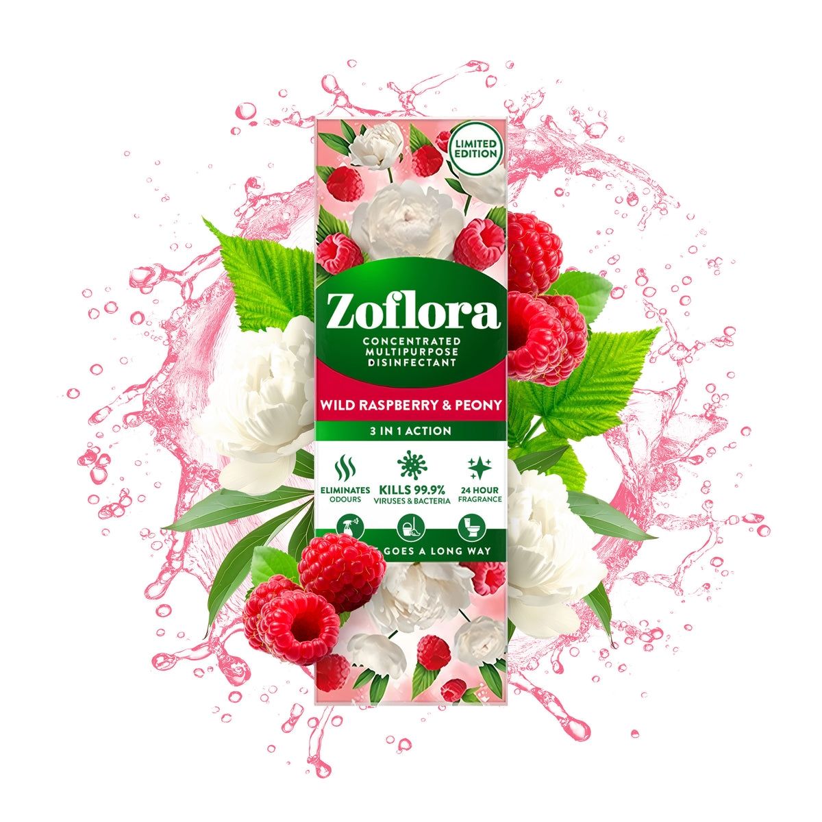 Zoflora Disinfectant Concentrate Wild Raspberry &amp; Peony 250ml