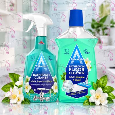 Astonish Bathroom Combo White Jasmine &amp; Basil