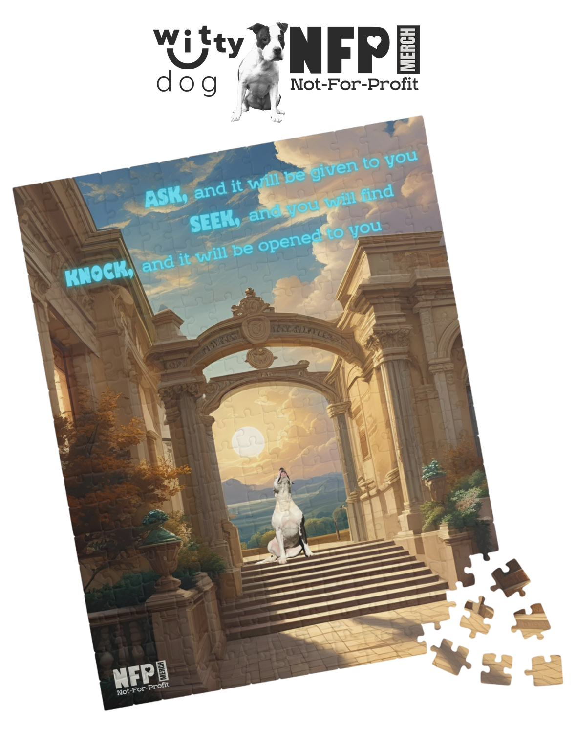 Ask, Seek, Knock -  Premium Puzzles Pawcasso Witty Dog