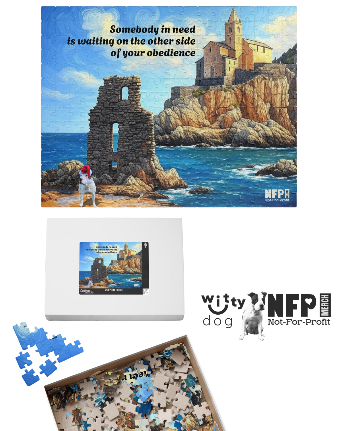 Somebody in need is waiting -  Premium Puzzles Pawcasso Witty Dog