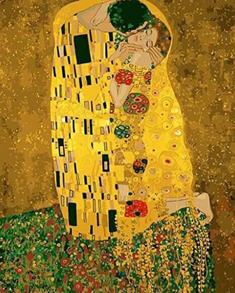 The Classic Kiss by  Gustav Klimt / Paint by Numbers Canvas