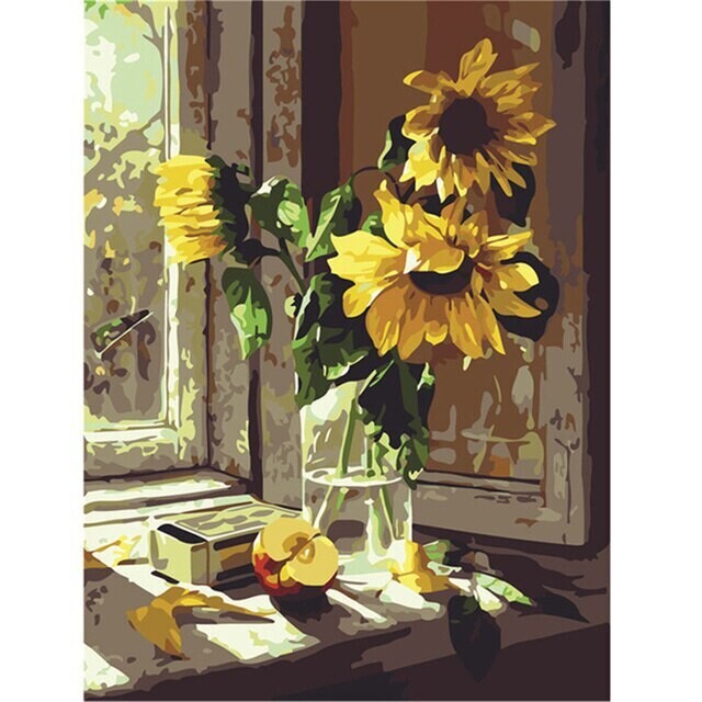 Beautiful Sunflowers / Painting with Numbers