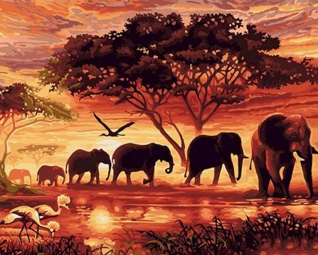 Evening in the Forest / Paint by Numbers kit