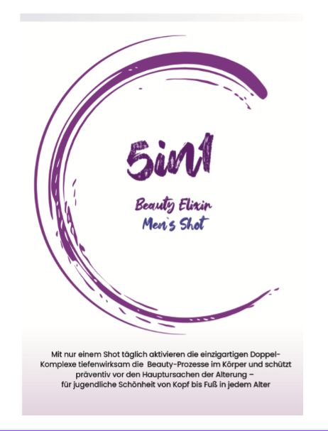 5IN1 BEAUTY ELIXIER / MEN'S SHOT - FLYER 5IN1 BEAUTY ELIXIER / MEN'S SHOT - FLYER