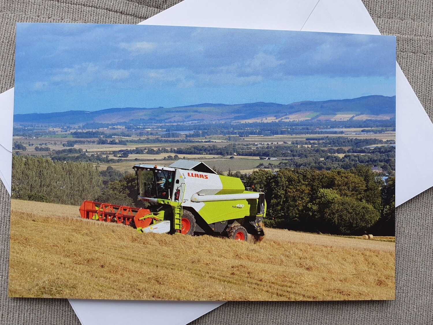 Farming Birthday Card (blank) - Claas combine