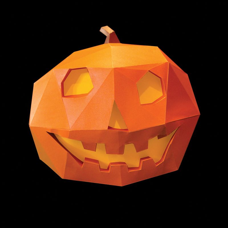 3-D Pumpkin Paper Sculpture