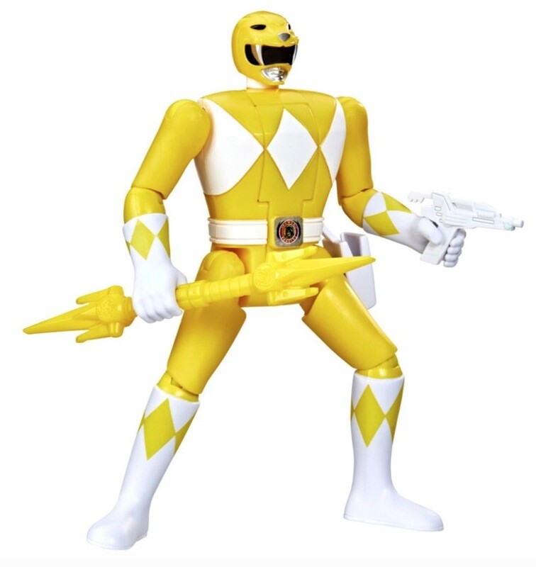 Power Rangers Retro Morphin Yellow Pecho Ancho