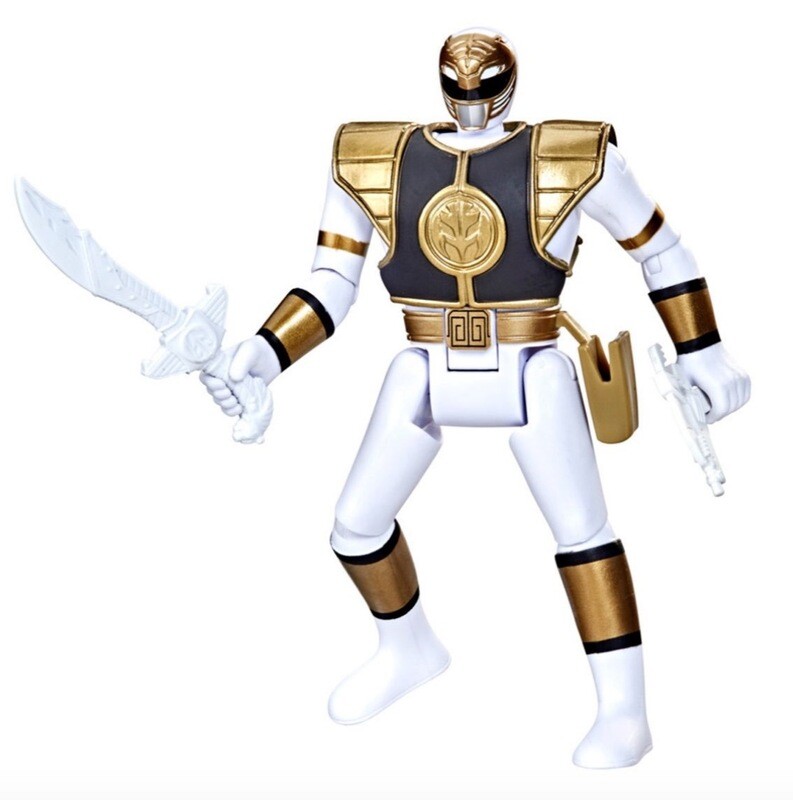 Power Rangers Retro Morphin White Pecho Ancho
