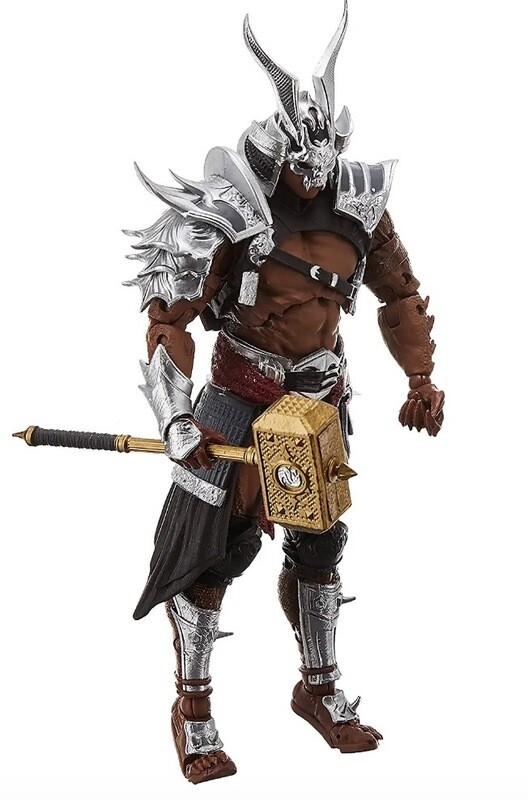 Mortal Kombat Shao Kahn (Platinum Kahn) Figura de acción de 7 pulgadas con accesorios