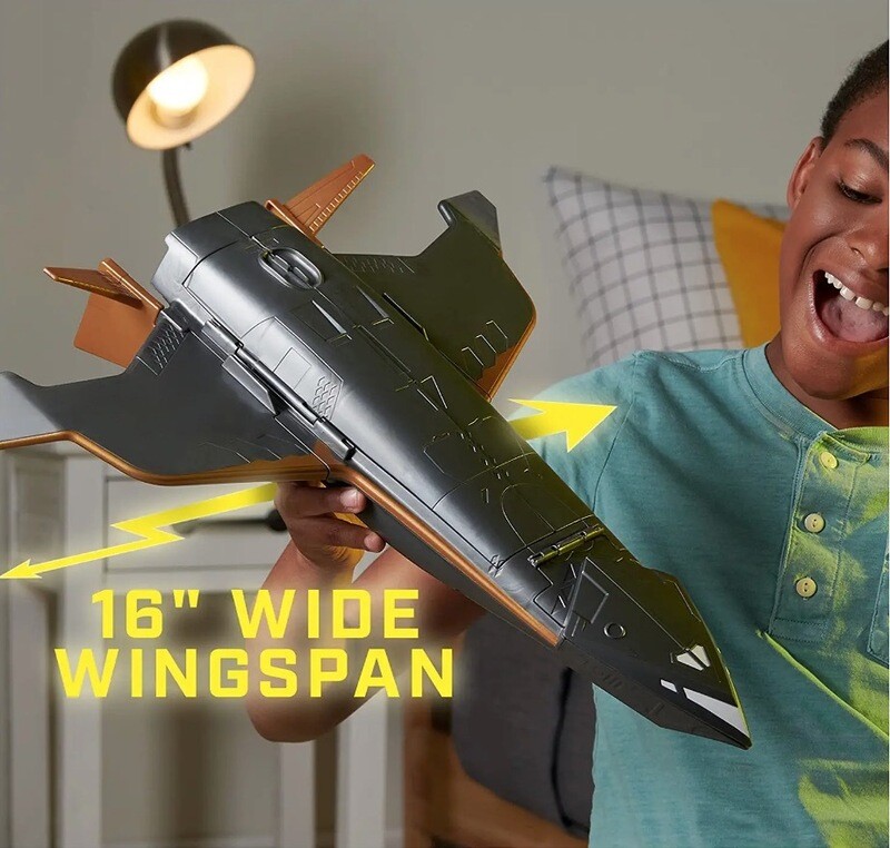 Hawk Cruiser Patrol, incluye figuras de acción Black Adam y Hawkman, más de 16 pulgadas de ancho
