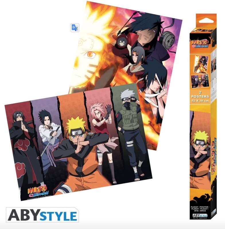 2 poster Naruto Shippuden Group Set originales