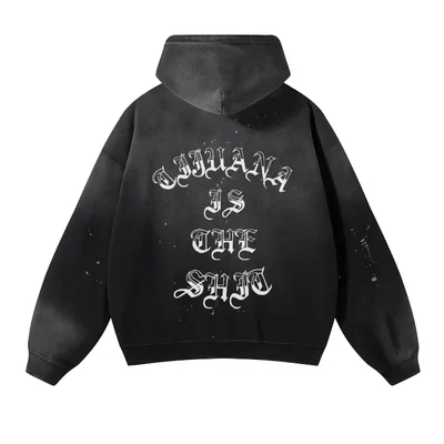 Tijuana is the Shit Washed Frayed Hoodie
