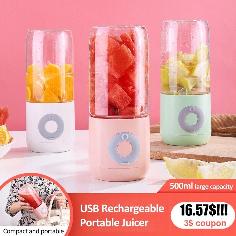 Mini Portable Juicer Rechargeable Electric Juicer Milkshake Fruit