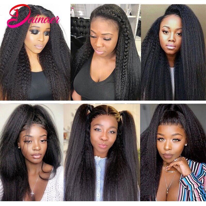Peruvian Kinky Straight Bundles 1/3/4/pc 100% Human Hair Bundles Remy