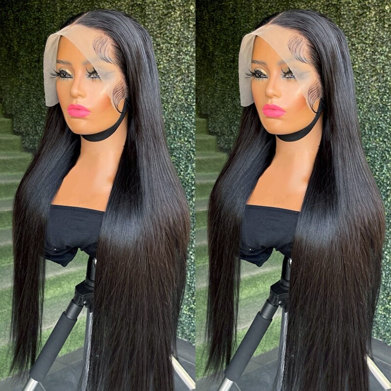 360 Full Lace Wig Human Hair Pre Plucked Wig Brazilian Straight 13x4