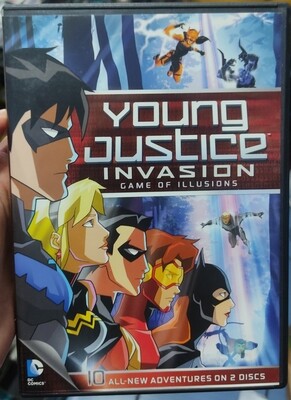 Young Justice Invasion Game of Illusions DVD Espanol English