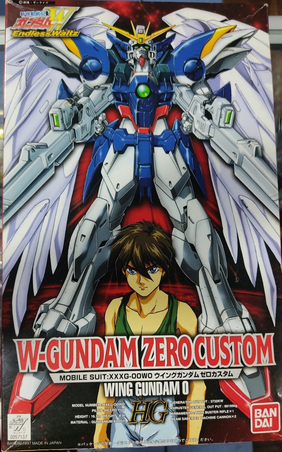 TS W Gundam Zero Custom Wing 0 Bandai HG Model Kit Nuevo Gundam Wing