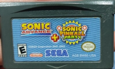 Sonic Adventure Pinball Party Combo Pack Nintendo Game Boy Advance Cartucho