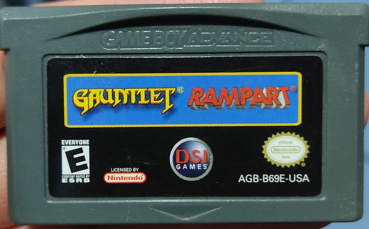 NELA Gauntlet Rampart Nintendo Game Boy Advance Cartucho
