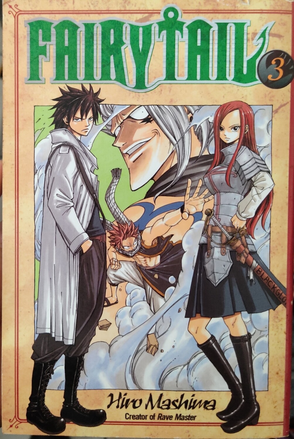 BA Fairy Tail Manga Volumen 3 Ingles Kodansha Hiro Mashima