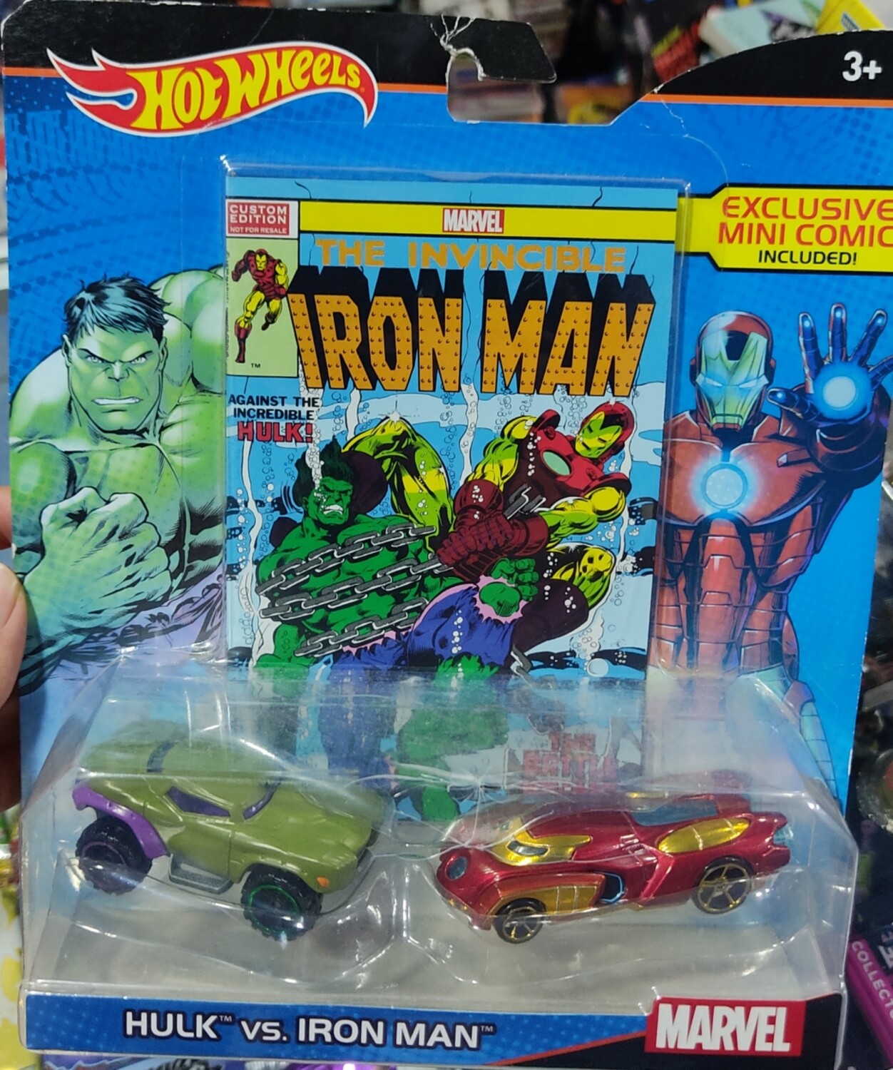 SJ Hot Wheels Hulk vs Iron Man Marvel Comics