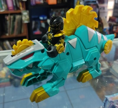 SH Playskool Heroes Power Rangers Black Ranger Dino Thunder Dimetrozord