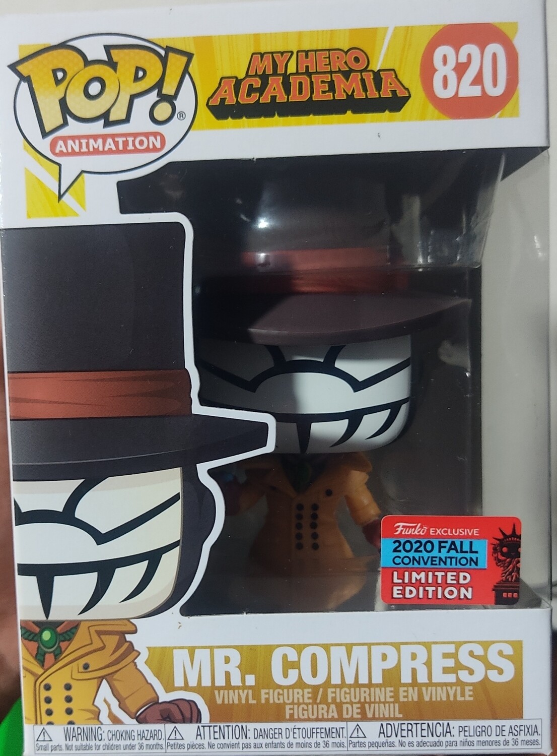 SH1 Mr Compress My Hero Academia Funko Pop NYCC 2020 Shared Exclusive Anime
