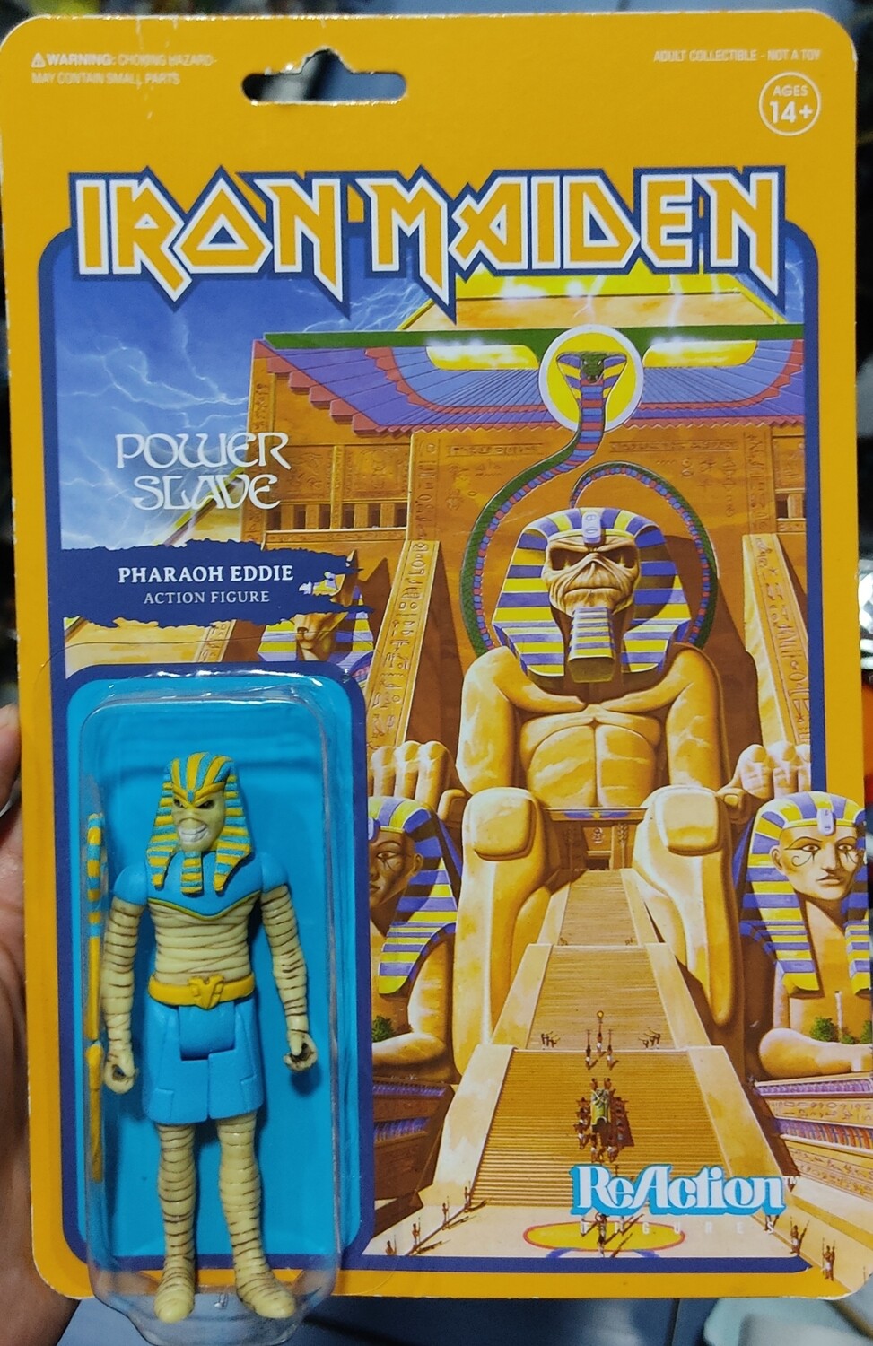 Iron Maiden Power Slave Pharaoh Eddie Reaction Figure